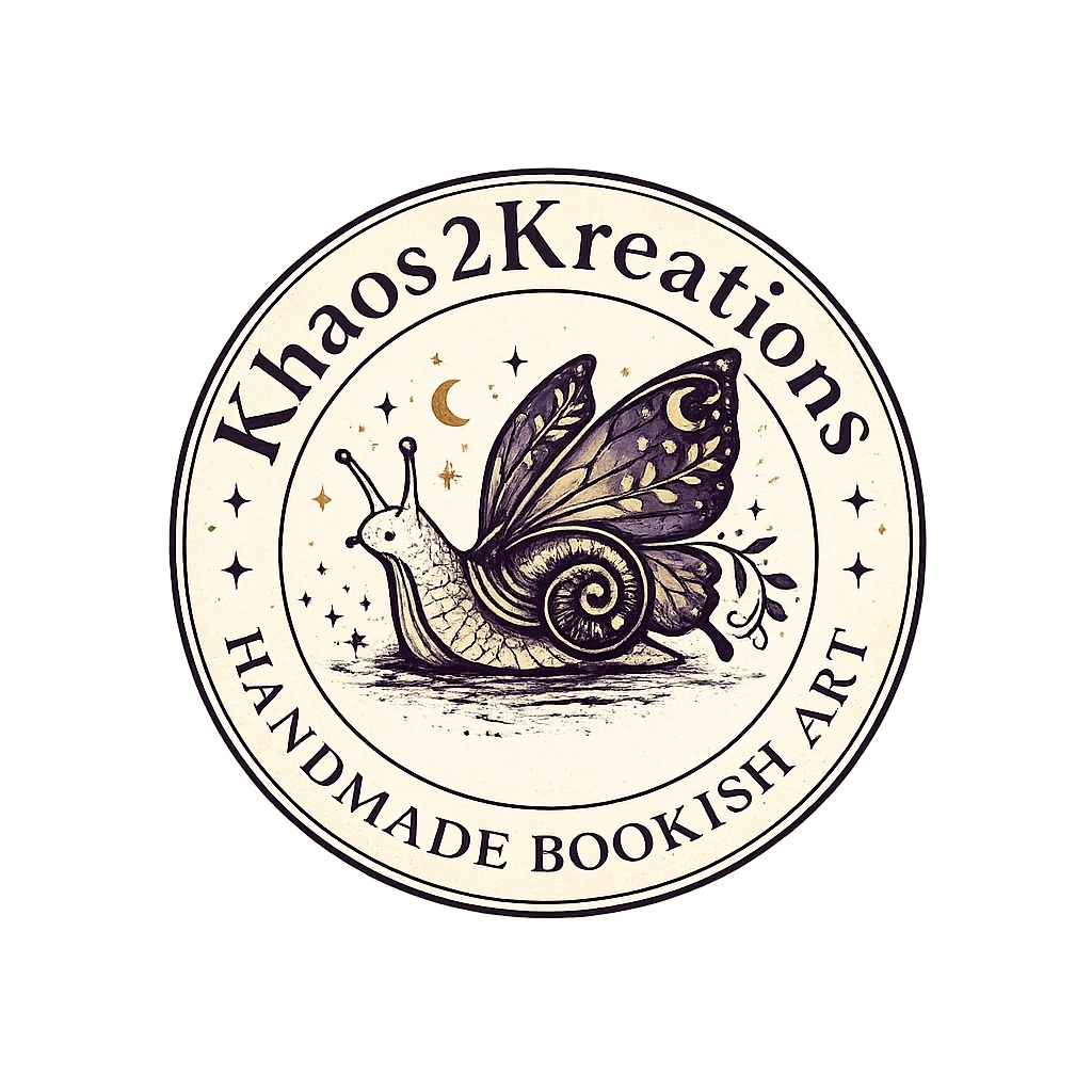 Khaos2Kreations handmade bookish art emblem